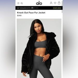 Alo Yoga Hooded Faux Fur Coat